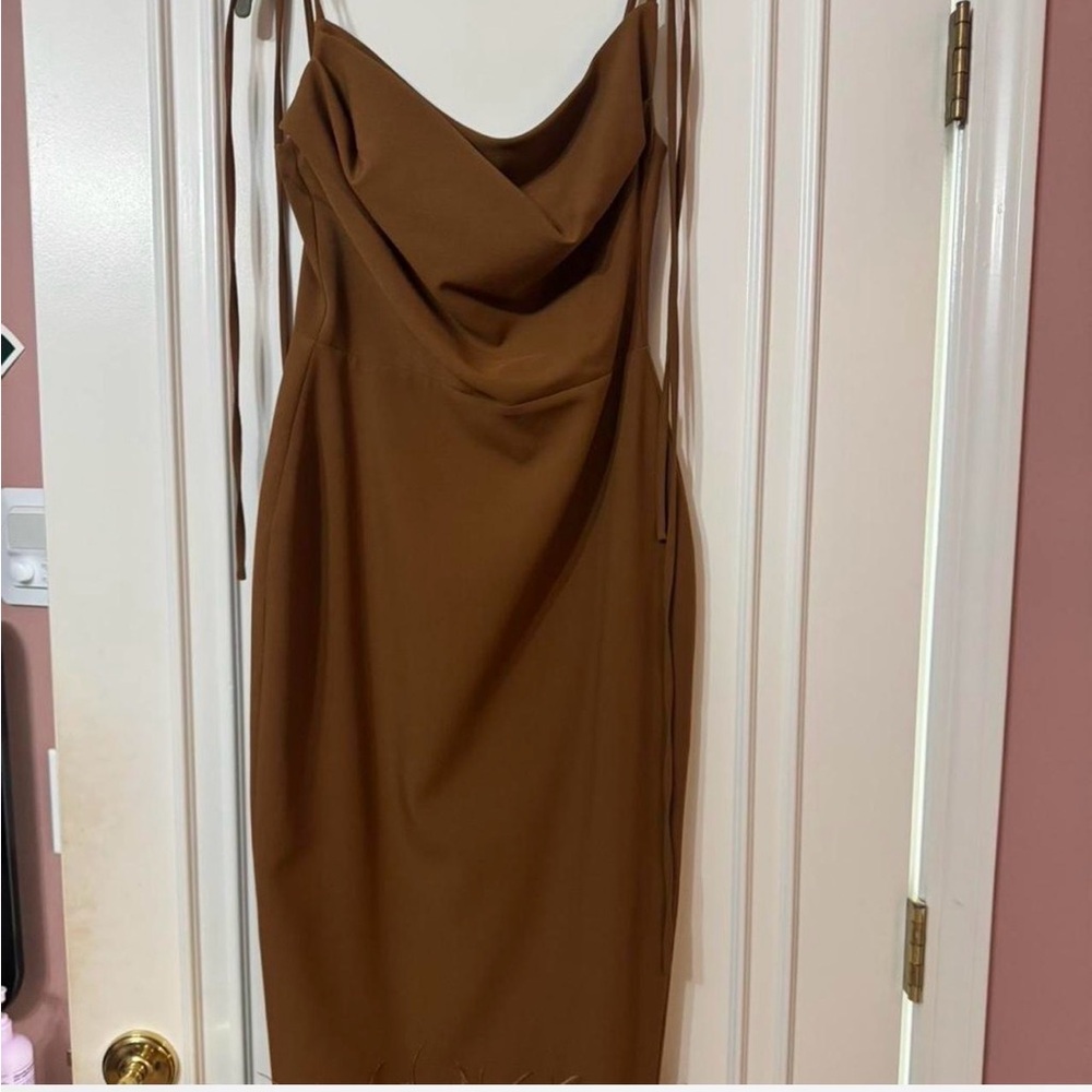 Elegant Brown Women's Dress